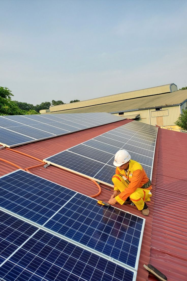 Solar EPC installation team working on a rooftop solar project